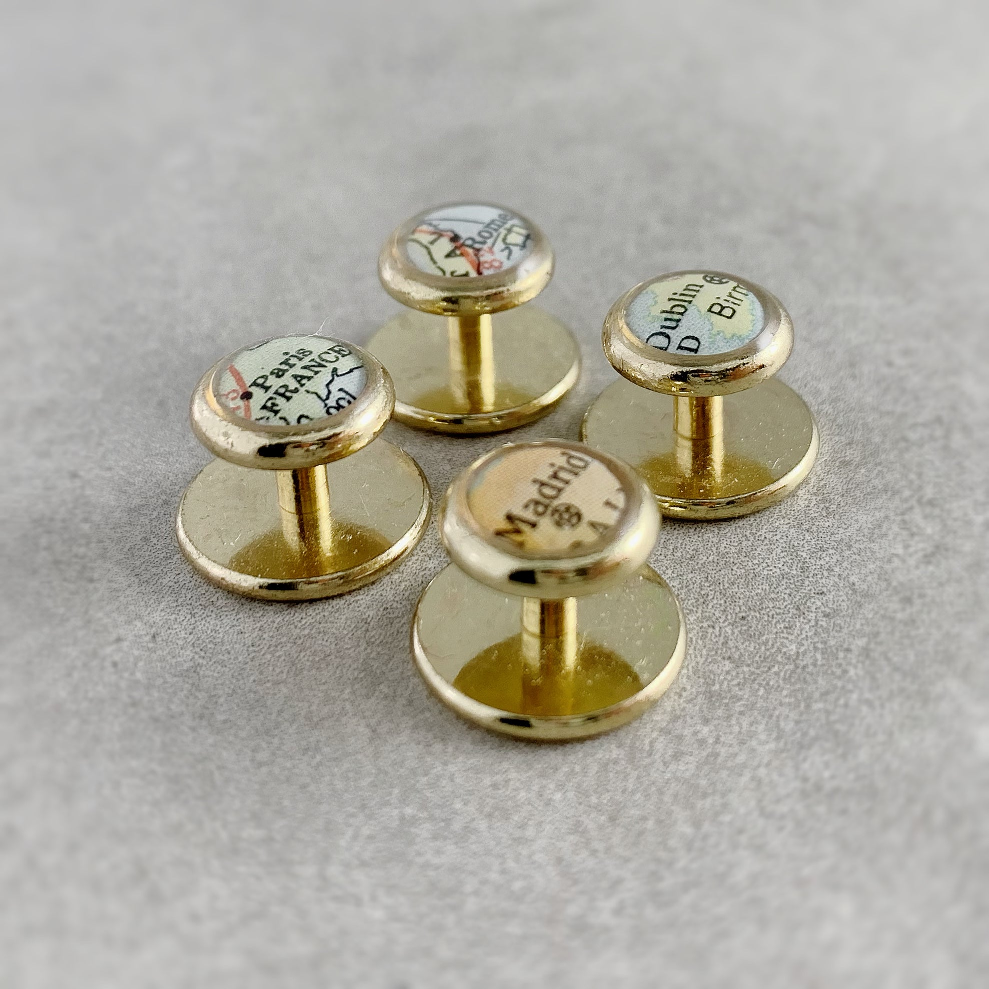 Gold Tuxedo Studs