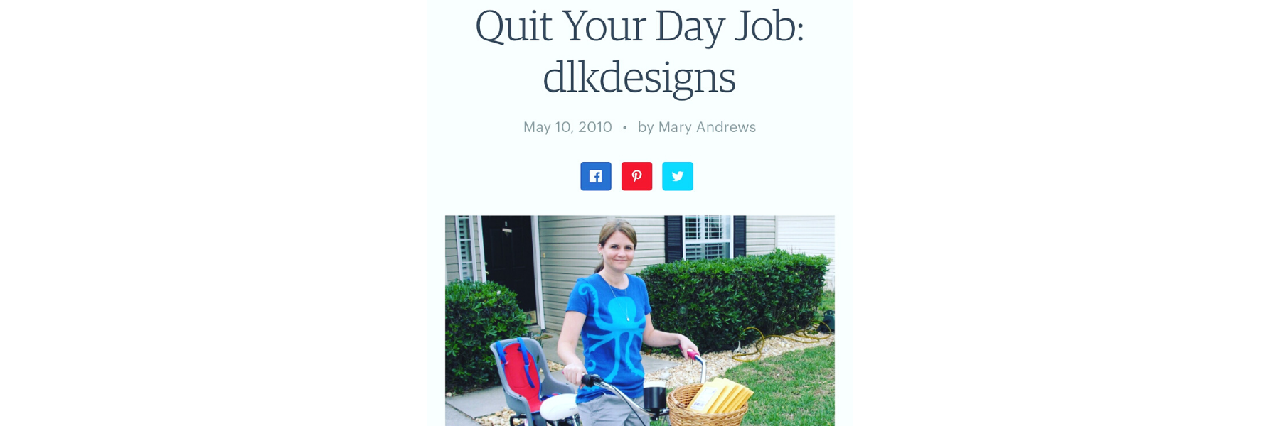 Work From Home Moms - Etsy Quit Your Day Job Feature