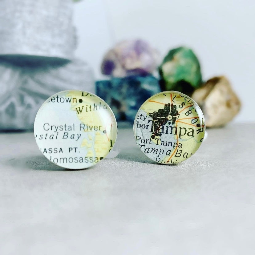 World Map Cufflinks